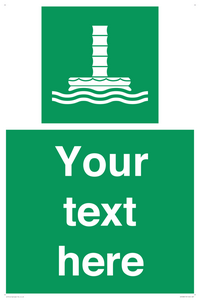 Custom sign safe condition Evacuation chute 